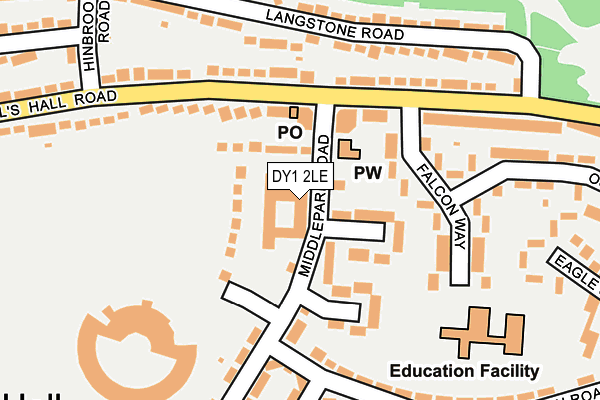 DY1 2LE map - OS OpenMap – Local (Ordnance Survey)