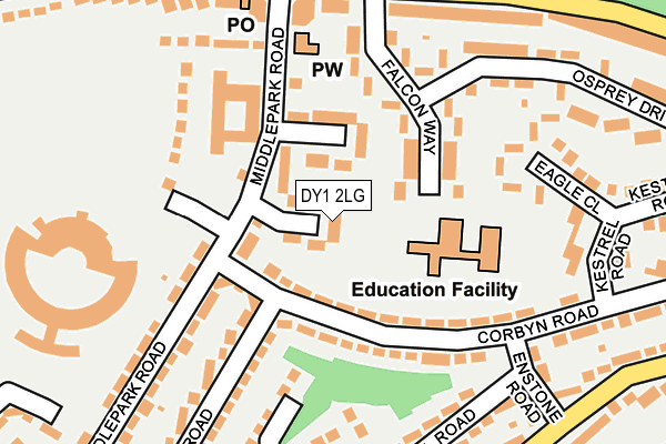 DY1 2LG map - OS OpenMap – Local (Ordnance Survey)