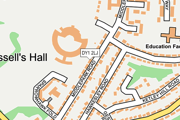 DY1 2LJ map - OS OpenMap – Local (Ordnance Survey)