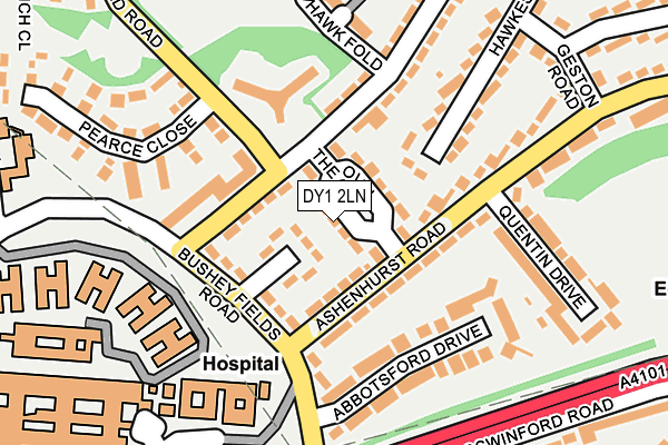 DY1 2LN map - OS OpenMap – Local (Ordnance Survey)