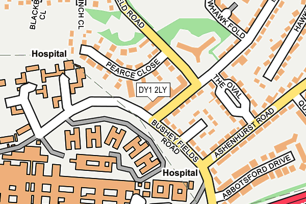 DY1 2LY map - OS OpenMap – Local (Ordnance Survey)