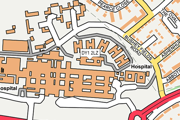 DY1 2LZ map - OS OpenMap – Local (Ordnance Survey)