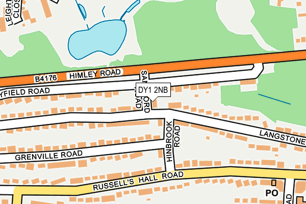 DY1 2NB map - OS OpenMap – Local (Ordnance Survey)