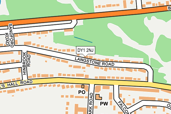 DY1 2NJ map - OS OpenMap – Local (Ordnance Survey)