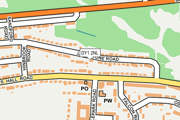 DY1 2NL map - OS OpenMap – Local (Ordnance Survey)