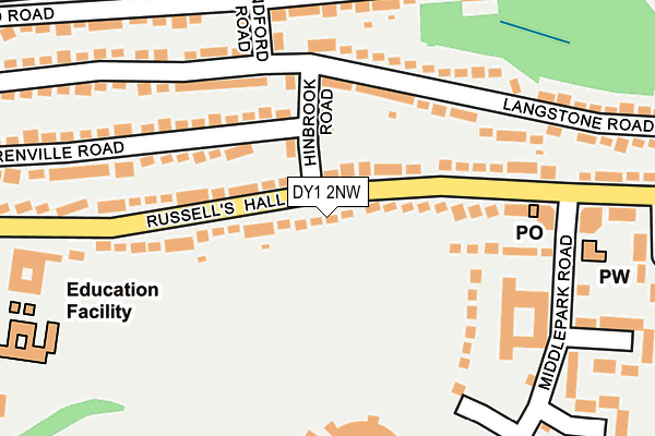 DY1 2NW map - OS OpenMap – Local (Ordnance Survey)