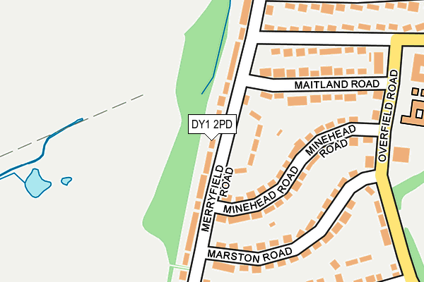 DY1 2PD map - OS OpenMap – Local (Ordnance Survey)