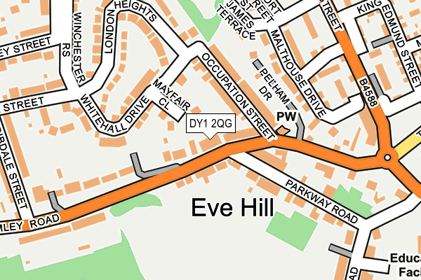 DY1 2QG map - OS OpenMap – Local (Ordnance Survey)