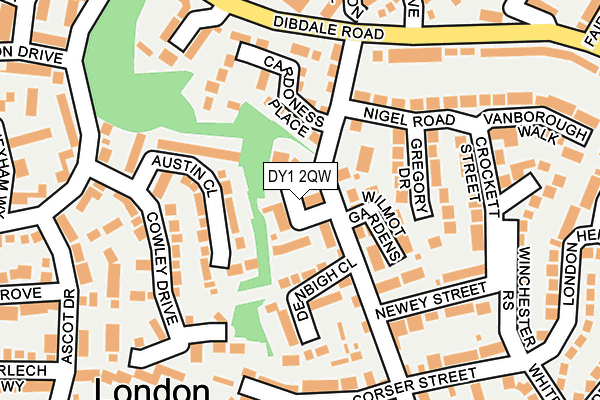 DY1 2QW map - OS OpenMap – Local (Ordnance Survey)
