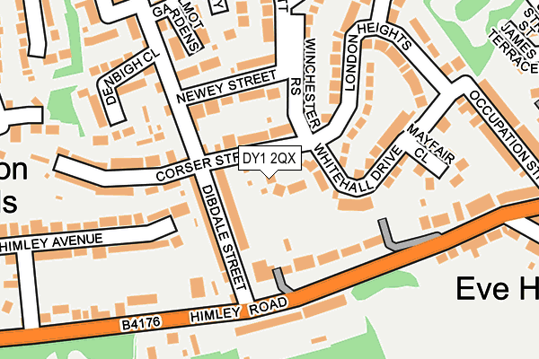 DY1 2QX map - OS OpenMap – Local (Ordnance Survey)