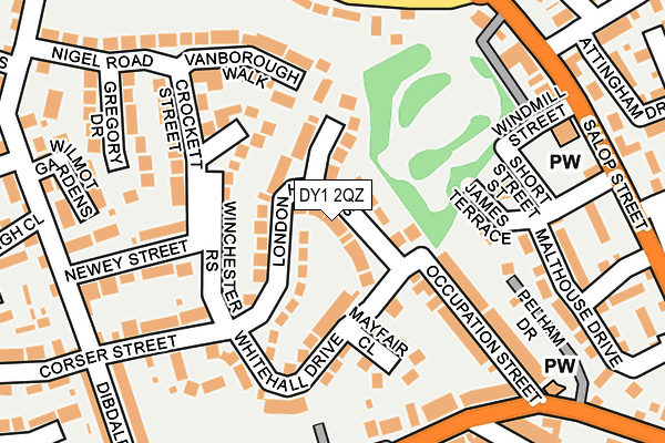 DY1 2QZ map - OS OpenMap – Local (Ordnance Survey)