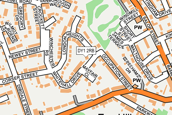 DY1 2RB map - OS OpenMap – Local (Ordnance Survey)