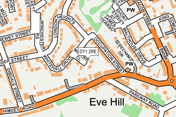 DY1 2RE map - OS OpenMap – Local (Ordnance Survey)