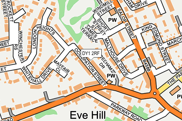 DY1 2RF map - OS OpenMap – Local (Ordnance Survey)