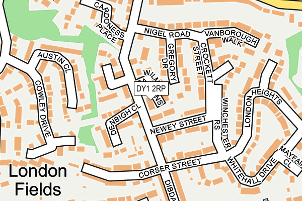 DY1 2RP map - OS OpenMap – Local (Ordnance Survey)