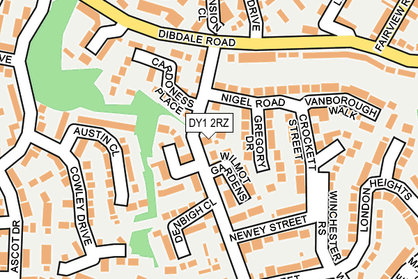 DY1 2RZ map - OS OpenMap – Local (Ordnance Survey)