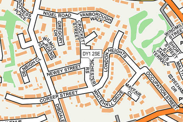 DY1 2SE map - OS OpenMap – Local (Ordnance Survey)