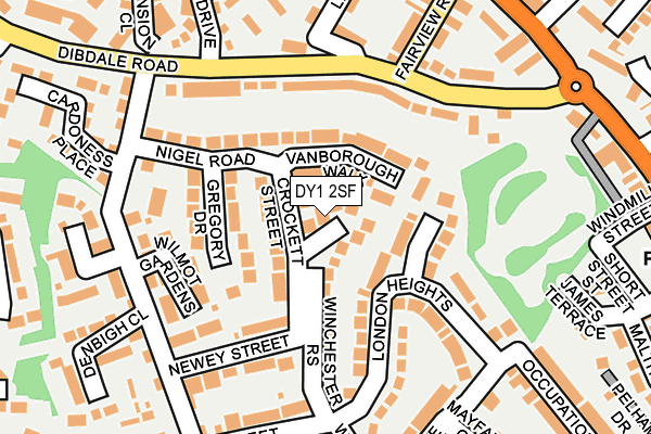 DY1 2SF map - OS OpenMap – Local (Ordnance Survey)