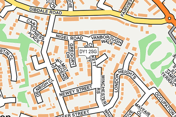 DY1 2SG map - OS OpenMap – Local (Ordnance Survey)