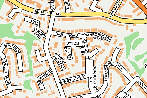 DY1 2SH map - OS OpenMap – Local (Ordnance Survey)