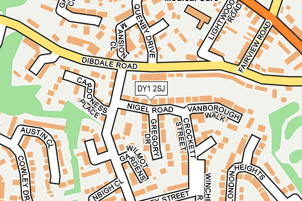 DY1 2SJ map - OS OpenMap – Local (Ordnance Survey)