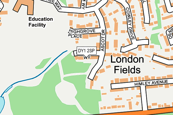 DY1 2SP map - OS OpenMap – Local (Ordnance Survey)