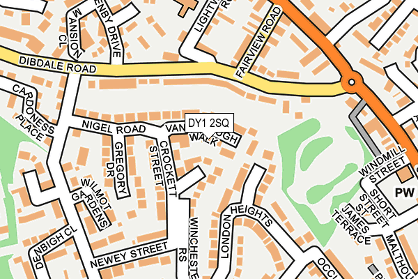 DY1 2SQ map - OS OpenMap – Local (Ordnance Survey)