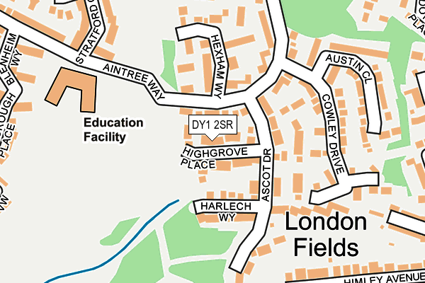 DY1 2SR map - OS OpenMap – Local (Ordnance Survey)