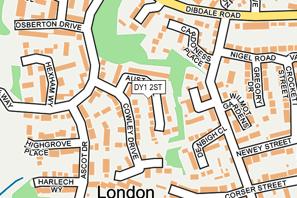 DY1 2ST map - OS OpenMap – Local (Ordnance Survey)