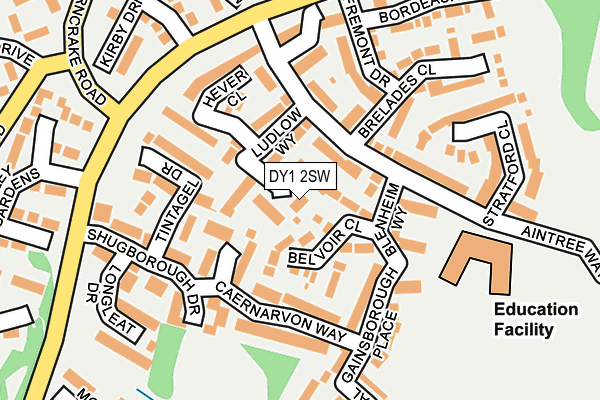 DY1 2SW map - OS OpenMap – Local (Ordnance Survey)