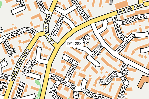 DY1 2SX map - OS OpenMap – Local (Ordnance Survey)