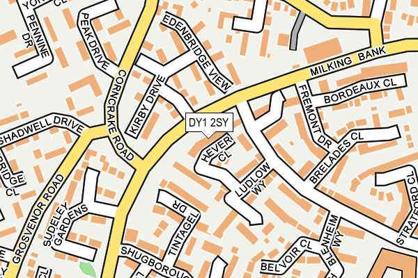 DY1 2SY map - OS OpenMap – Local (Ordnance Survey)