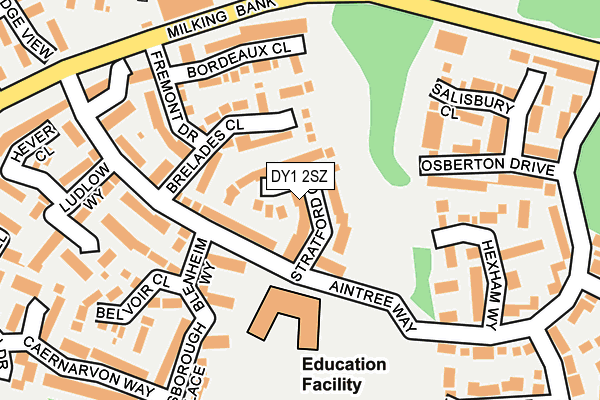DY1 2SZ map - OS OpenMap – Local (Ordnance Survey)
