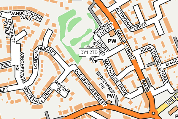 DY1 2TD map - OS OpenMap – Local (Ordnance Survey)