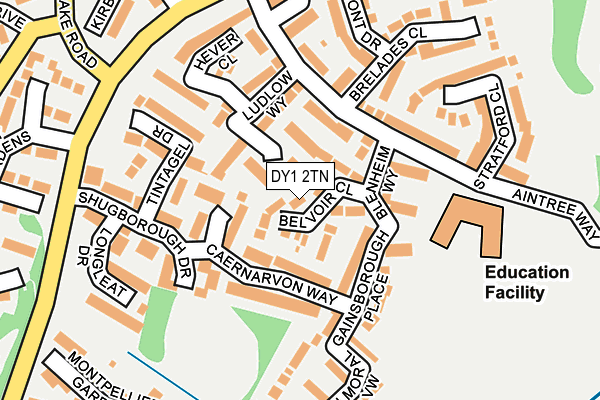 DY1 2TN map - OS OpenMap – Local (Ordnance Survey)