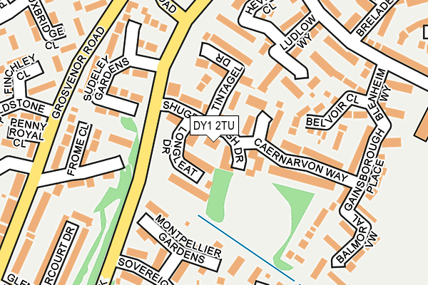 DY1 2TU map - OS OpenMap – Local (Ordnance Survey)