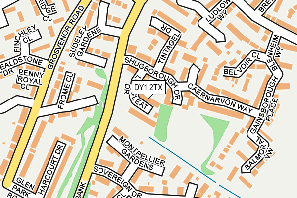 DY1 2TX map - OS OpenMap – Local (Ordnance Survey)