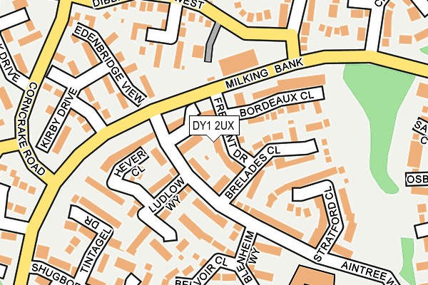 DY1 2UX map - OS OpenMap – Local (Ordnance Survey)