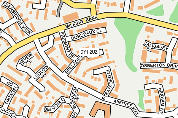 DY1 2UZ map - OS OpenMap – Local (Ordnance Survey)