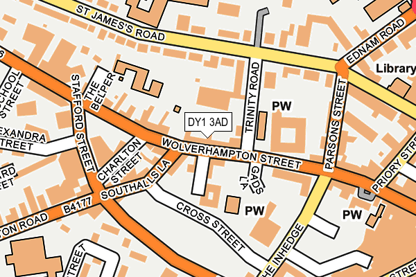 Map of DUDLEY SHAKE & GRILL LTD at local scale