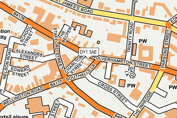 DY1 3AE map - OS OpenMap – Local (Ordnance Survey)