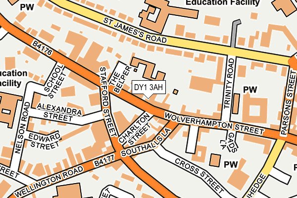 DY1 3AH map - OS OpenMap – Local (Ordnance Survey)