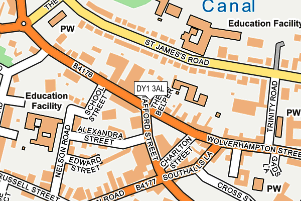 DY1 3AL map - OS OpenMap – Local (Ordnance Survey)