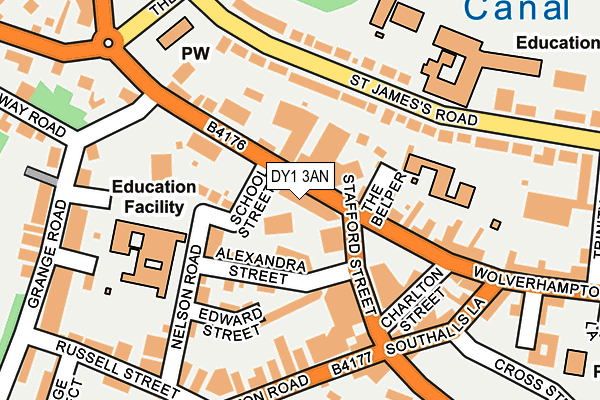 DY1 3AN map - OS OpenMap – Local (Ordnance Survey)