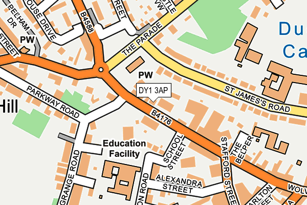DY1 3AP map - OS OpenMap – Local (Ordnance Survey)