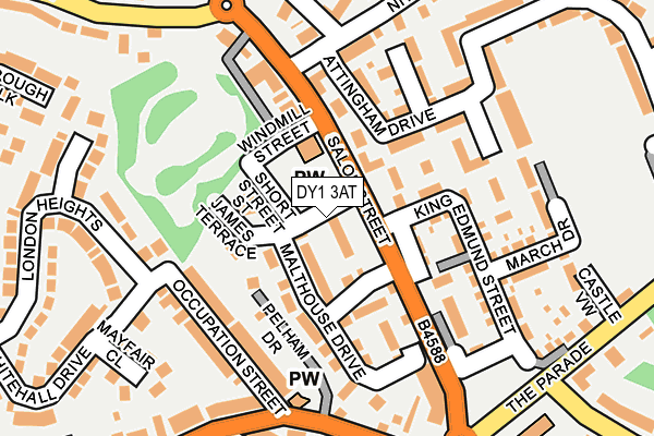 DY1 3AT map - OS OpenMap – Local (Ordnance Survey)