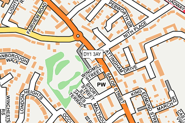 DY1 3AY map - OS OpenMap – Local (Ordnance Survey)