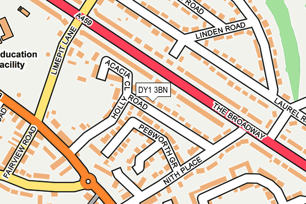 DY1 3BN map - OS OpenMap – Local (Ordnance Survey)