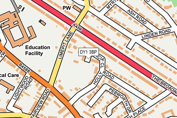 DY1 3BP map - OS OpenMap – Local (Ordnance Survey)