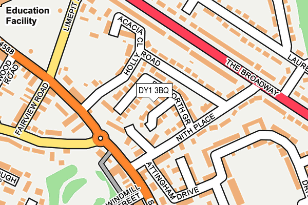 DY1 3BQ map - OS OpenMap – Local (Ordnance Survey)